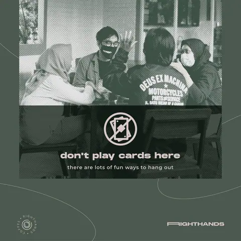 Righthands post: Don't play cards here